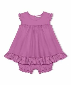 Flash Sale 💯 Little Millie Violet Ruffle 👗 Skirted Bubble Bodysuit - Infant For Baby & Maternity 🎁