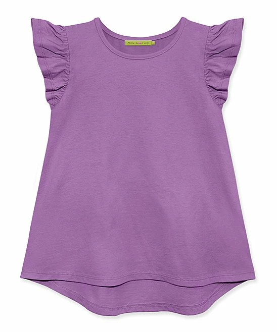Best deal π― Simply Millie By Millie Loves Lily Purple Hi-Low Angel-Sleeve Top - Toddler & π§ Girls For Kids β 1 Best deal π― Simply Millie By Millie Loves Lily Purple Hi-Low Angel-Sleeve Top - Toddler & π§ Girls For Kids β