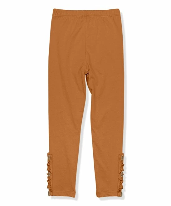 Cheapest π Simply Millie By Millie Loves Lily Rust Button-Accent Ruffle-Trim Leggings - Infant, Toddler & π§ Girls For Kids π― 3 Cheapest π Simply Millie By Millie Loves Lily Rust Button-Accent Ruffle-Trim Leggings - Infant, Toddler & π§ Girls For Kids π― - Image 3