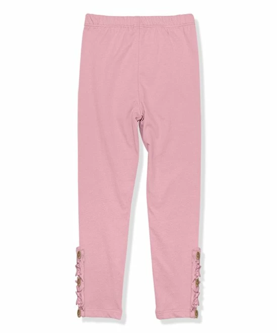 Promo π Simply Millie By Millie Loves Lily Dusty Pink Button-Accent Ruffle-Trim Leggings - Infant, Toddler & π§ Girls For Baby & Maternity π 3 Promo π Simply Millie By Millie Loves Lily Dusty Pink Button-Accent Ruffle-Trim Leggings - Infant, Toddler & π§ Girls For Baby & Maternity π - Image 3