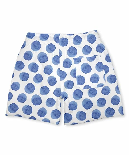 Promo π Millie & Maxx White & Blue Polka Dot Swim Trunks - Boys For Kids π 3 Promo π Millie & Maxx White & Blue Polka Dot Swim Trunks - Boys For Kids π - Image 3