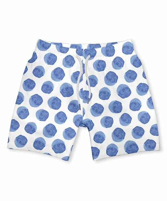 Promo π Millie & Maxx White & Blue Polka Dot Swim Trunks - Boys For Kids π 1 Promo π Millie & Maxx White & Blue Polka Dot Swim Trunks - Boys For Kids π