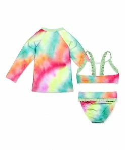 Top 10 🔥 Millie Loves Lily Green & Pink ☀️ Summer Tie-Dye Ruffle 👙 Bikini & Rashguard - Infant, Toddler & 👧 Girls For Kids ✨ -Little Millie-shop zu101441055 alt 2 tm1640111313