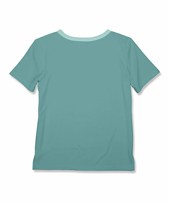 Wholesale 🔥 Millie & Maxx Nile Blue & Mint Contrast-Pocket Short-Sleeve Henley - Toddler & Boys For Kids 🔥 2 Wholesale 🔥 Millie & Maxx Nile Blue & Mint Contrast-Pocket Short-Sleeve Henley - Toddler & Boys For Kids 🔥 - Image 2