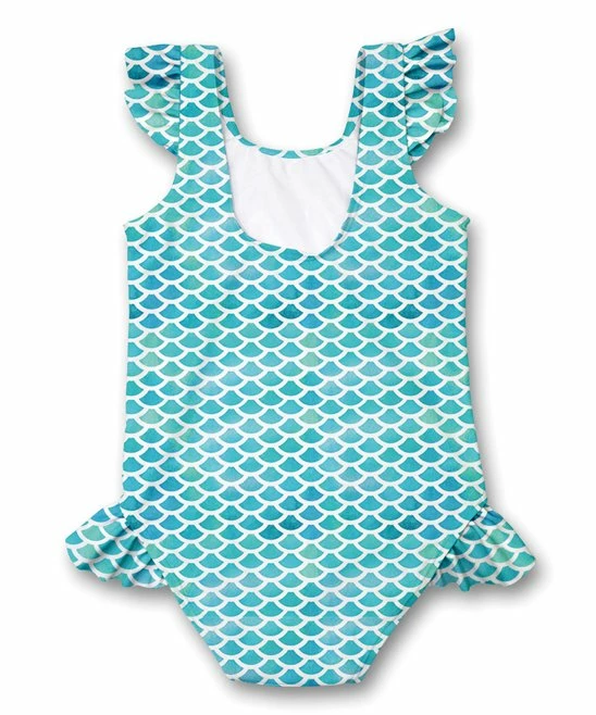 New π Millie Loves Lily Turquoise & Pink Scale Mermaid Ruffle-Accent One-Piece - π§ Girls For Kids π€© 3 New π Millie Loves Lily Turquoise & Pink Scale Mermaid Ruffle-Accent One-Piece - π§ Girls For Kids π€© - Image 3