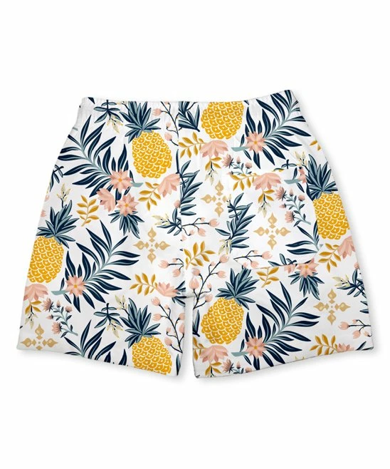 Top 10 π₯° Millie & Maxx White & Yellow Pineapple Floral Swim Trunks - Toddler & Boys For Kids π 3 Top 10 π₯° Millie & Maxx White & Yellow Pineapple Floral Swim Trunks - Toddler & Boys For Kids π - Image 3