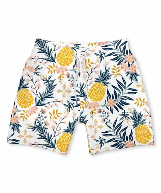 Top 10 π₯° Millie & Maxx White & Yellow Pineapple Floral Swim Trunks - Toddler & Boys For Kids π 1 Top 10 π₯° Millie & Maxx White & Yellow Pineapple Floral Swim Trunks - Toddler & Boys For Kids π