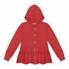 Discount 👏 Simply Millie By Millie Loves Lily Red Ruffle-Hem Button-Up Hoodie - 👧 Girls For Kids 🥰