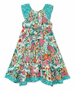 Budget β€οΈ Millie Loves Lily White & Turquoise Floral Chiffon Ruffle-Hem Angel-Sleeve π Dress - π§ Girls For Kids π₯° 5 Budget β€οΈ Millie Loves Lily White & Turquoise Floral Chiffon Ruffle-Hem Angel-Sleeve π Dress - π§ Girls For Kids π₯° -Little Millie-shop zu101533379 alt 2 tm1641317858