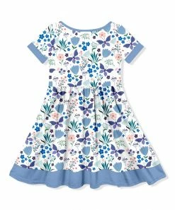 Cheap 🌟 Millie Loves Lily White Butterfly Short-Sleeve Button-Up A-Line 👗 Dress - Infant, Toddler & 👧 Girls For Kids 🔔 -Little Millie-shop zu101995631 alt 2 tm1639242736