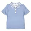 Cheap 😀 Millie & Maxx Periwinkle Gingham-Collar Polo - Toddler & Boys For Kids 😉