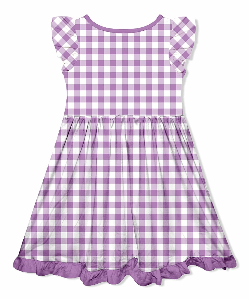 Promo π Millie Loves Lily Purple Gingham Button-Accent Angel-Sleeve π Dress - Infant & Toddler For Kids βοΈ 3 Promo π Millie Loves Lily Purple Gingham Button-Accent Angel-Sleeve π Dress - Infant & Toddler For Kids βοΈ - Image 3