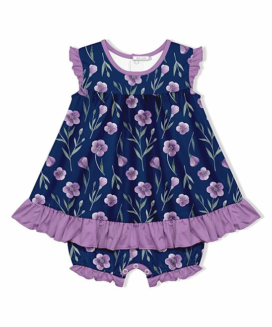 Wholesale π₯ Little Millie Navy Floral Petals π Skirted Bubble Bodysuit - Infant & Toddler For Kids π 1 Wholesale π₯ Little Millie Navy Floral Petals π Skirted Bubble Bodysuit - Infant & Toddler For Kids π