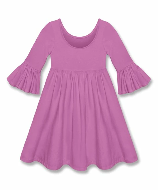 Best Sale 💯 Millie Loves Lily Violet Ruffle-Sleeve A-Line 👗 Dress - Infant, Toddler & 👧 Girls For Kids 👏 3 Best Sale 💯 Millie Loves Lily Violet Ruffle-Sleeve A-Line 👗 Dress - Infant, Toddler & 👧 Girls For Kids 👏 - Image 3