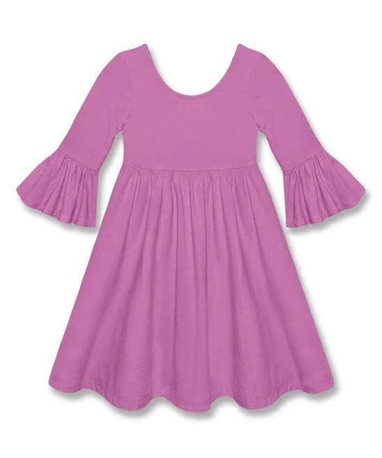 Best Sale 💯 Millie Loves Lily Violet Ruffle-Sleeve A-Line 👗 Dress - Infant, Toddler & 👧 Girls For Kids 👏 1 Best Sale 💯 Millie Loves Lily Violet Ruffle-Sleeve A-Line 👗 Dress - Infant, Toddler & 👧 Girls For Kids 👏