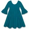 Wholesale 😀 Simply Millie By Millie Loves Lily Teal Ruffle-Sleeve A-Line 👗 Dress - Infant, Toddler & 👧 Girls For Kids 🤩