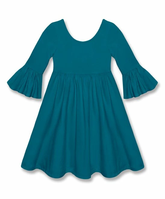 Wholesale π Simply Millie By Millie Loves Lily Teal Ruffle-Sleeve A-Line π Dress - Infant, Toddler & π§ Girls For Kids π€© 1 Wholesale π Simply Millie By Millie Loves Lily Teal Ruffle-Sleeve A-Line π Dress - Infant, Toddler & π§ Girls For Kids π€©
