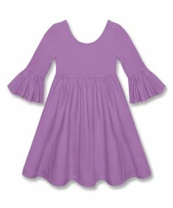 Top 10 🥰 Simply Millie By Millie Loves Lily Purple Ruffle-Sleeve A-Line 👗 Dress - Infant, Toddler & 👧 Girls For Kids 🔥