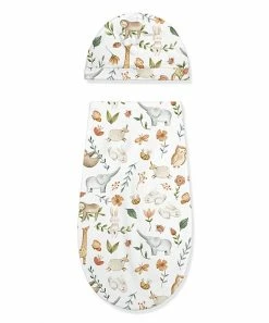 New ❤️ Little Millie White Safari Sam Swaddle Sack & Beanie - Newborn For Baby & Maternity ✔️ -Little Millie-shop zu102700937 alt 2 tm1641908589
