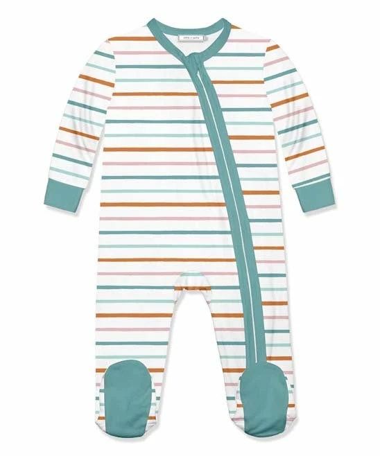 Flash Sale βοΈ Little Millie White Multicolor Stripe Footie - Infant For Baby & Maternity π 1 Flash Sale βοΈ Little Millie White Multicolor Stripe Footie - Infant For Baby & Maternity π
