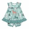 Buy 👏 Little Millie Mint Jungle Tiger 👗 Skirted Angel-Sleeve Bubble Bodysuit - Infant For Baby & Maternity 🎁