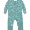 Deals 😀 Little Millie Nile Blue Dino Outline Footie - Infant For Baby & Maternity 👍