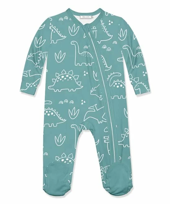 Deals π Little Millie Nile Blue Dino Outline Footie - Infant For Baby & Maternity π 1 Deals π Little Millie Nile Blue Dino Outline Footie - Infant For Baby & Maternity π