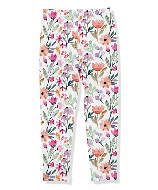 New π Millie Loves Lily White Petunia Floral Leggings - Toddler & π§ Girls For Kids π 3 New π Millie Loves Lily White Petunia Floral Leggings - Toddler & π§ Girls For Kids π - Image 3