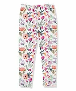 New 👍 Millie Loves Lily White Petunia Floral Leggings - Toddler & 👧 Girls For Kids 🔔