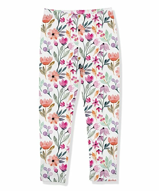 New π Millie Loves Lily White Petunia Floral Leggings - Toddler & π§ Girls For Kids π 1 New π Millie Loves Lily White Petunia Floral Leggings - Toddler & π§ Girls For Kids π