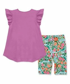 Discount π Millie Loves Lily Violet Angel-Sleeve Hi-Low Top & Mint Tara Floral Bike Shorts - Toddler & π§ Girls For Kids π 5 Discount π Millie Loves Lily Violet Angel-Sleeve Hi-Low Top & Mint Tara Floral Bike Shorts - Toddler & π§ Girls For Kids π -Little Millie-shop zu103399422 alt 2 tm1650635583