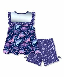 Outlet β¨ Millie Loves Lily Navy Boho Dino Ruffle Sleeveless Top & Pin Dot Bow Shorts - Toddler & π§ Girls For Kids βοΈ 5 Outlet β¨ Millie Loves Lily Navy Boho Dino Ruffle Sleeveless Top & Pin Dot Bow Shorts - Toddler & π§ Girls For Kids βοΈ -Little Millie-shop zu103407172 alt 2 tm1650635220