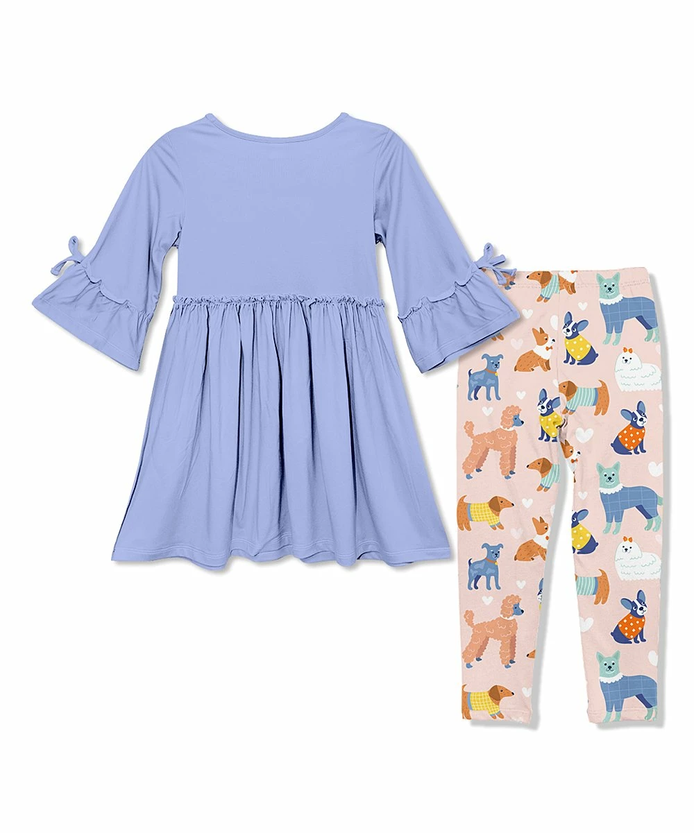 Budget โ Millie Loves Lily Periwinkle A-Line ๐ Dress & Pink ๐ฆฎ Dog Park Leggings - ๐ง Girls For Kids ๐งจ 3 Budget โ Millie Loves Lily Periwinkle A-Line ๐ Dress & Pink ๐ฆฎ Dog Park Leggings - ๐ง Girls For Kids ๐งจ - Image 3