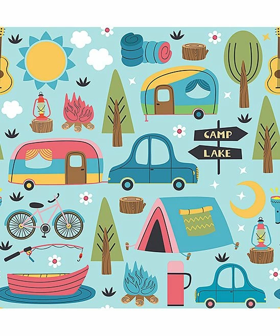 Hot Sale βοΈ Millie Loves Lily Light Turquoise Camping Pocket A-Line π Dress - Toddler & π§ Girls For Kids π 2 Hot Sale βοΈ Millie Loves Lily Light Turquoise Camping Pocket A-Line π Dress - Toddler & π§ Girls For Kids π - Image 2