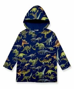 Hot Sale 🔔 Millie & Maxx Navy Dinosaur Pocket Hooded Raincoat - Toddler For Kids 🎁
