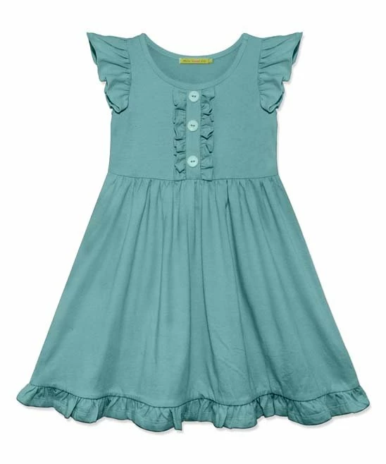 Cheapest π― Simply Millie By Millie Loves Lily Nile Blue Button-Front Angel-Sleeve π Dress - Toddler For Kids π 1 Cheapest π― Simply Millie By Millie Loves Lily Nile Blue Button-Front Angel-Sleeve π Dress - Toddler For Kids π