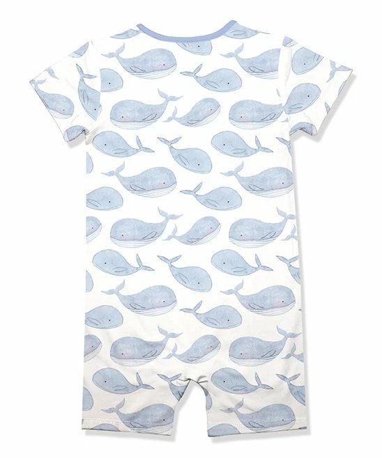 Buy π Little Millie White & Blue Whale Short-Sleeve Romper - Infant & Toddler For Baby & Maternity 𧨠2 Buy π Little Millie White & Blue Whale Short-Sleeve Romper - Infant & Toddler For Baby & Maternity 𧨠- Image 2