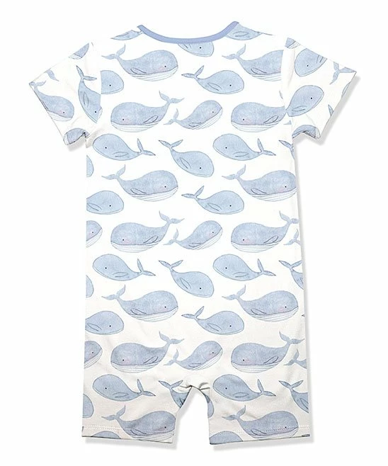 Buy π Little Millie White & Blue Whale Short-Sleeve Romper - Infant & Toddler For Baby & Maternity 𧨠3 Buy π Little Millie White & Blue Whale Short-Sleeve Romper - Infant & Toddler For Baby & Maternity 𧨠- Image 3