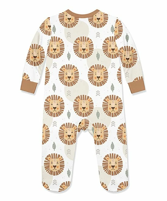 Best deal π₯° Little Millie White & Rust Lion Head Footie - Infant For Baby & Maternity β 3 Best deal π₯° Little Millie White & Rust Lion Head Footie - Infant For Baby & Maternity β - Image 3