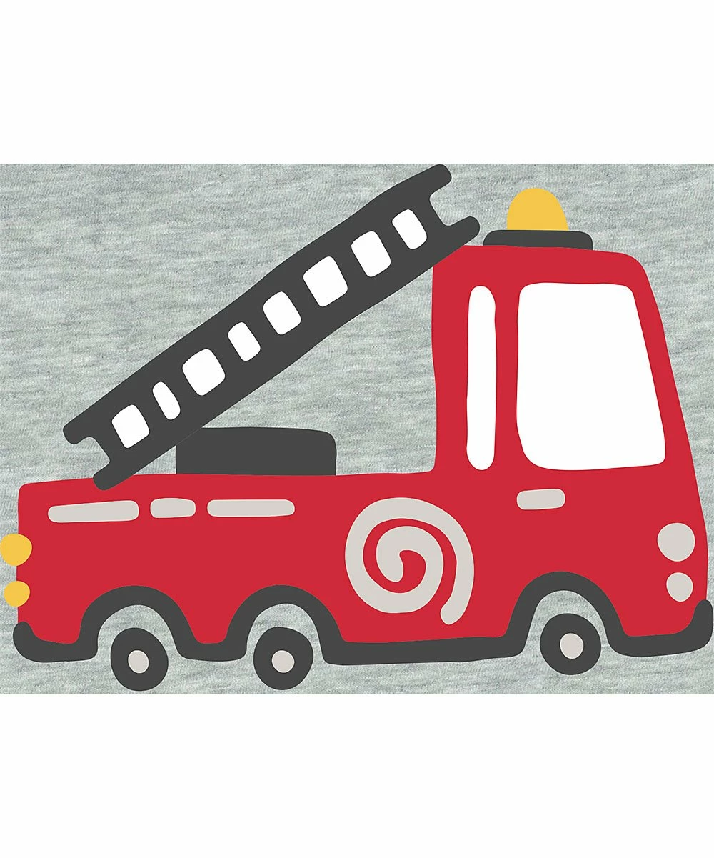 Brand new β€οΈ Little Millie Heather Gray & Red Helper Vehicles Button-Snap Tee & Joggers - Infant For Baby & Maternity π₯ 2 Brand new β€οΈ Little Millie Heather Gray & Red Helper Vehicles Button-Snap Tee & Joggers - Infant For Baby & Maternity π₯ - Image 2