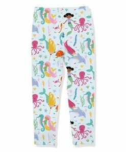 Buy 💯 Millie Loves Lily Pale Blue & Multicolor Millie Mermaid Leggings - Infant, Toddler & 👧 Girls For Kids ⭐ -Little Millie-shop zu103867152 alt 2 tm1646425422