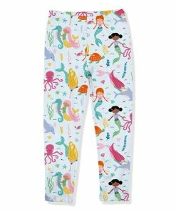 Buy 💯 Millie Loves Lily Pale Blue & Multicolor Millie Mermaid Leggings - Infant, Toddler & 👧 Girls For Kids ⭐