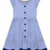 Cheapest 👏 Simply Millie By Millie Loves Lily Periwinkle Button-Front Ruffle-Hem Angel-Sleeve 👗 Dress - Infant, Toddler & 👧 Girls For Kids 🤩