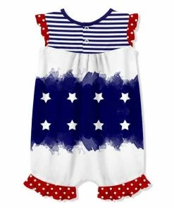 Best Sale π Little Millie Blue & Red Stars & Stripes Ruffle-Trim Romper - Infant For Kids β 7 Best Sale π Little Millie Blue & Red Stars & Stripes Ruffle-Trim Romper - Infant For Kids β -Little Millie-shop zu103873943 alt 3 tm1646764197