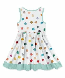 Flash Sale π Millie Loves Lily White Watercolor Dots Button-Front Sleeveless A-Line π Dress - π§ Girls For Kids β€οΈ 5 Flash Sale π Millie Loves Lily White Watercolor Dots Button-Front Sleeveless A-Line π Dress - π§ Girls For Kids β€οΈ -Little Millie-shop zu104432220 alt 2 tm1650978338