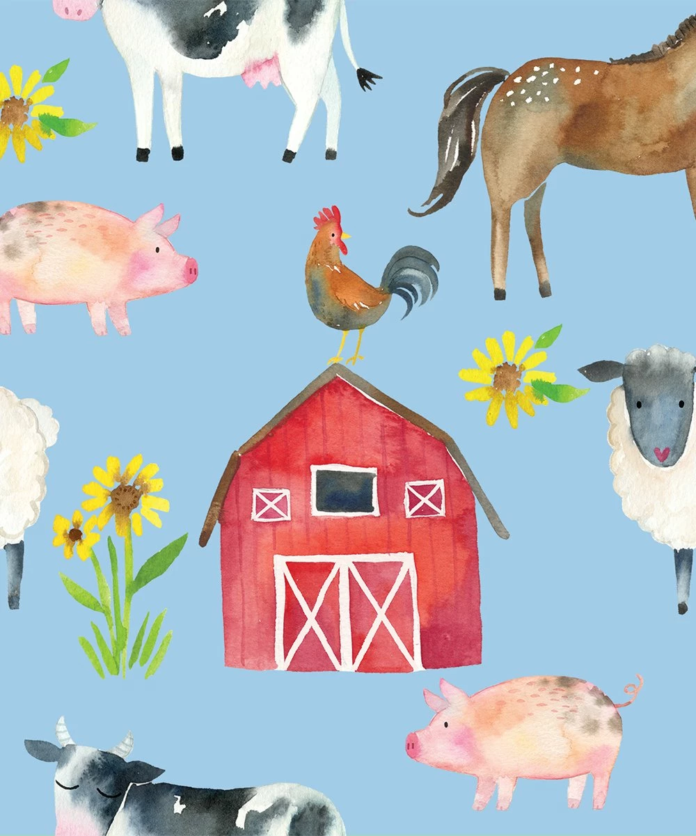 Wholesale π Millie & Maxx Light Sky Blue & Red Cow Barns Short-Sleeve Rashguard Set - Infant & Boys For Kids π 2 Wholesale π Millie & Maxx Light Sky Blue & Red Cow Barns Short-Sleeve Rashguard Set - Infant & Boys For Kids π - Image 2