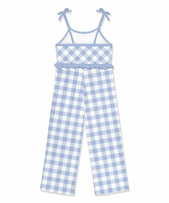 New β Millie Loves Lily Periwinkle & White Gingham Ruffle-Accent Bow-Strap Overalls - Toddler & π§ Girls For Kids π₯ 2 New β Millie Loves Lily Periwinkle & White Gingham Ruffle-Accent Bow-Strap Overalls - Toddler & π§ Girls For Kids π₯ - Image 2