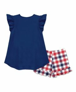 Wholesale β Millie Loves Lily Navy Angel-Sleeve Hi-Low Top & Americana Gingham Ruffle Shorts - Infant & π§ Girls For Kids β€οΈ 5 Wholesale β Millie Loves Lily Navy Angel-Sleeve Hi-Low Top & Americana Gingham Ruffle Shorts - Infant & π§ Girls For Kids β€οΈ -Little Millie-shop zu105043675 alt 2 tm1651442131