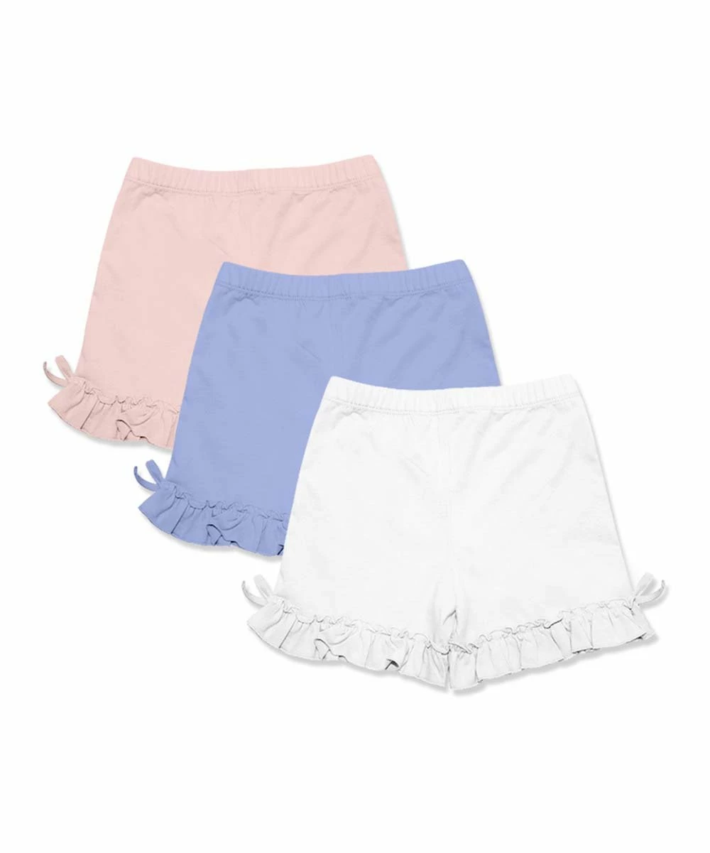 Hot Sale π Millie+ By Millie Loves Lily Light Pink & Periwinkle Bow-Accent Ruffle-Hem Shorts Set - π§ Girls For Kids β 2 Hot Sale π Millie+ By Millie Loves Lily Light Pink & Periwinkle Bow-Accent Ruffle-Hem Shorts Set - π§ Girls For Kids β - Image 2