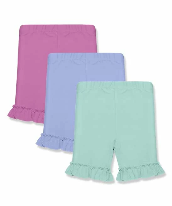 New βοΈ Simply Millie By Millie Loves Lily Periwinkle & Mint Ruffle-Hem Bike Shorts Set - π§ Girls For Kids π 2 New βοΈ Simply Millie By Millie Loves Lily Periwinkle & Mint Ruffle-Hem Bike Shorts Set - π§ Girls For Kids π - Image 2